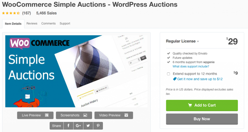 WooCommerce Simple Auction plugin banner image