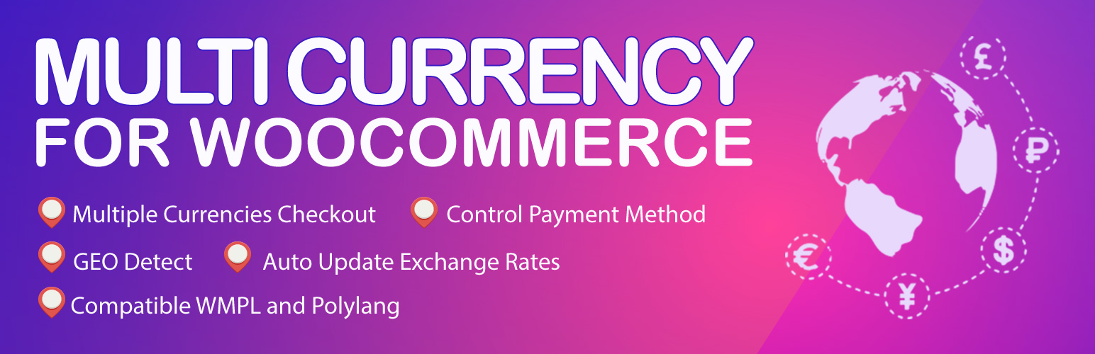 Banner image for the WordPress WooCommerce plugin multicurrency 