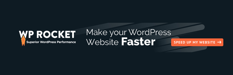 Banner image for WordPress caching plugin WP Rocket